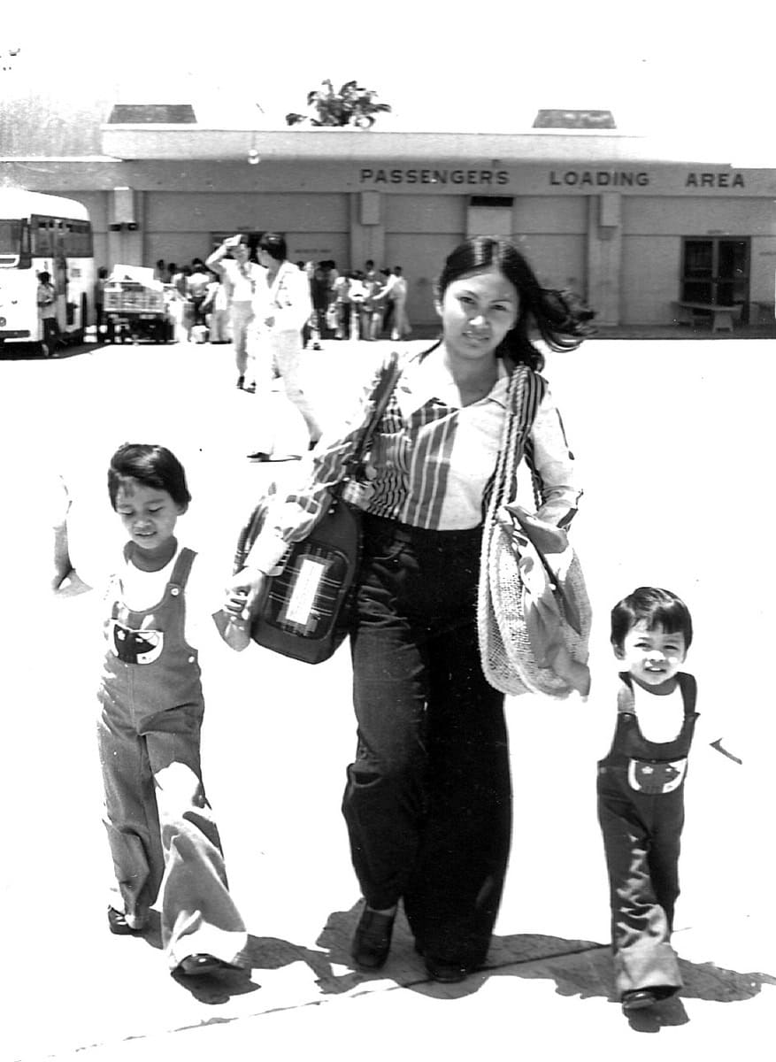 Mom with Sherwin and Riza