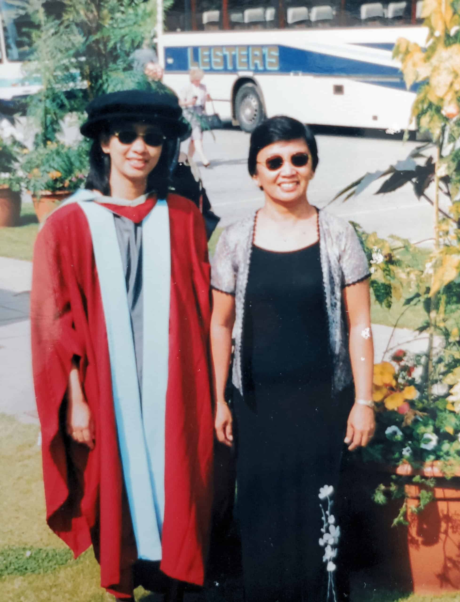 PhD graduation with mom